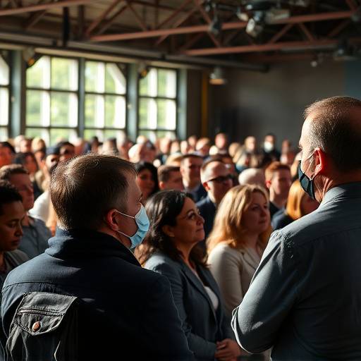 Personas escuchando atentamente a un orador en un evento p√ºblico