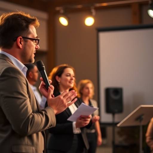 Profesionales de ventas aprendiendo a persuadir a clientes con habilidades de oratoria