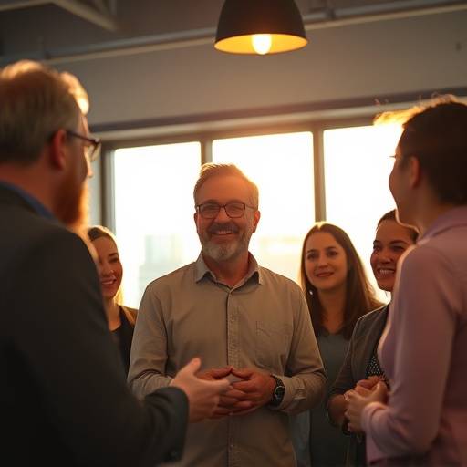 Un l√≠der inspirando a su equipo a trav√©s de una comunicaci√≥n efectiva